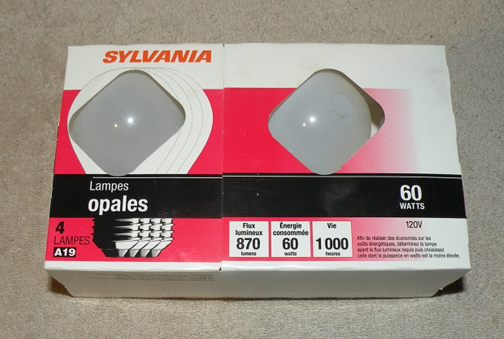 Sylvania Soft White 60W Light Bulbs A19 4-Pack New Made USA